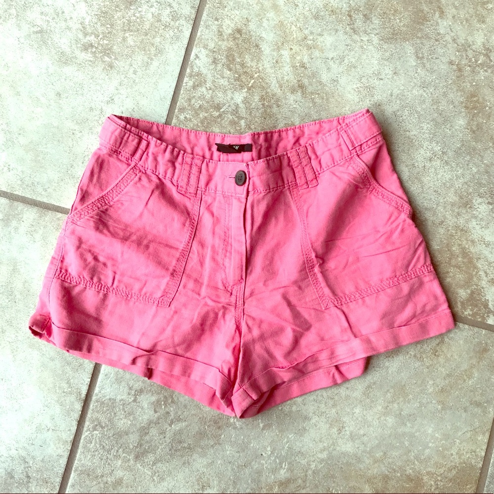 H&M Highwaisted Linen Shorts